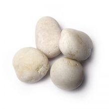 White Pebbles on a white background