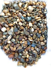 Pebbles on a white background
