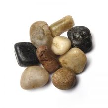Pebbles on a white background