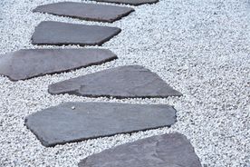Grey paving stones forming a path